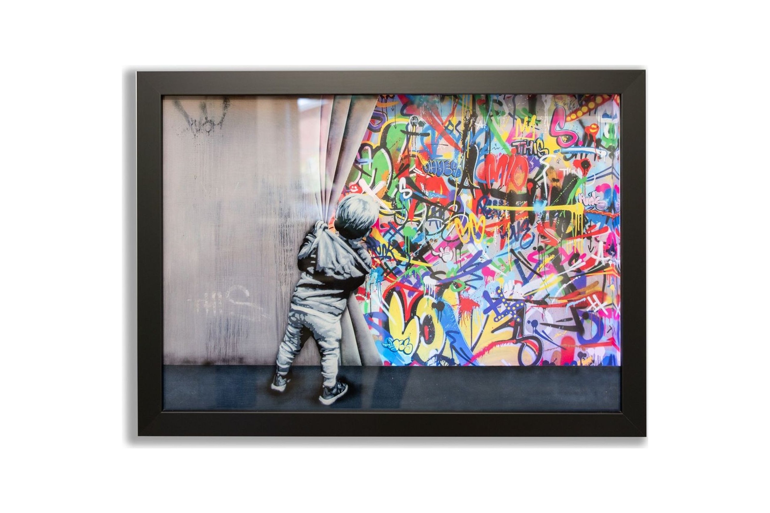 Multi-media artwork with embedded LEDs