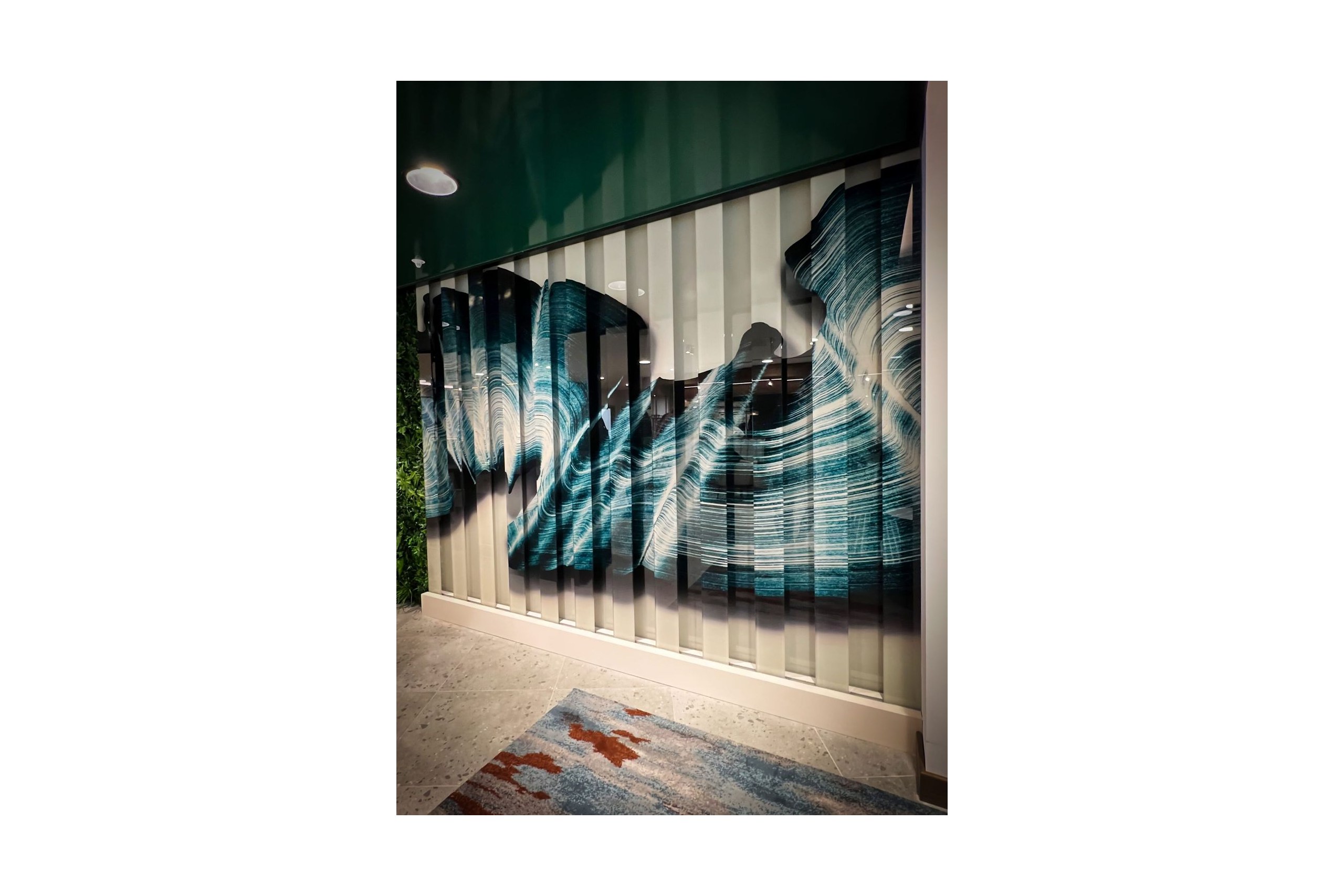Glass art panel